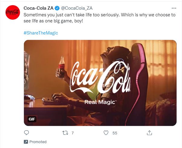 Coca cola Promoted Twitter Ad