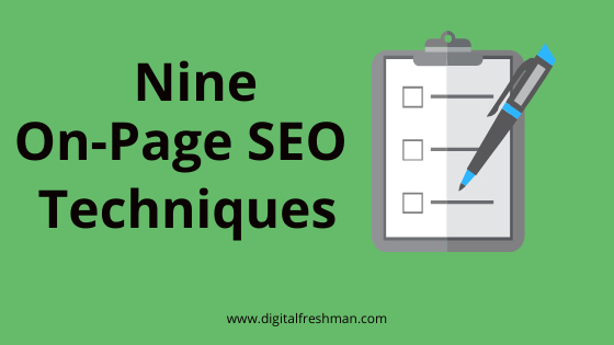 9 On-Page SEO Techniques