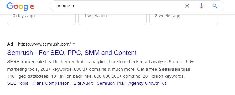 Search Ad in SERP